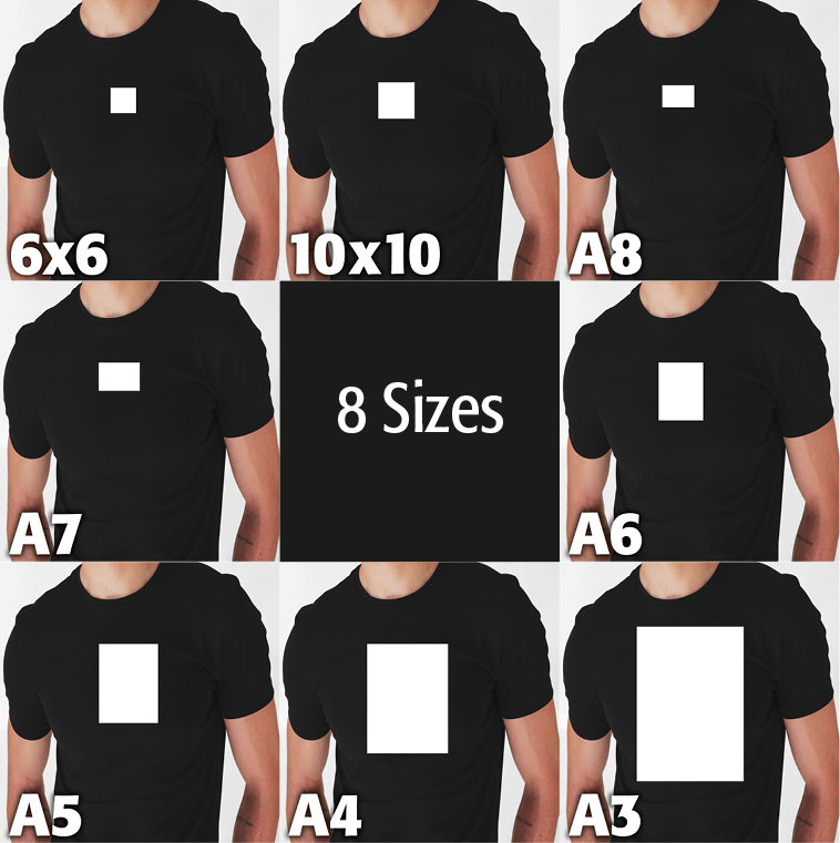 Choose from 8 sizes Upload your artwork file or create your own design with our easy to use Easy Load Designer.